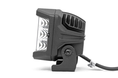 Rough Country 3 Inch Chrome Series LED Lights | Wide Angle Osram | Pair - The Suspension Specialists