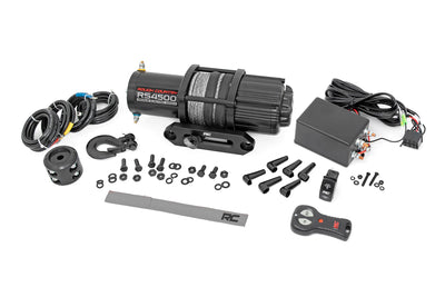 Rough Country 4500-LB Winch W/ Remote | UTV | Synthetic Rope - The Suspension Specialists