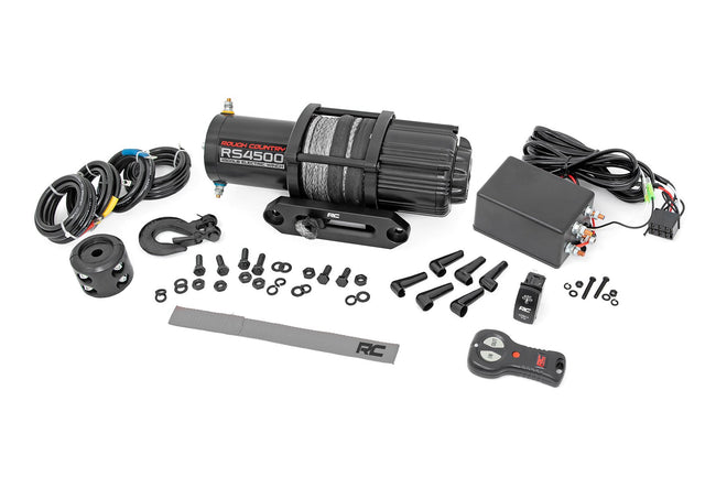 Rough Country 4500-LB Winch W/ Remote | UTV | Synthetic Rope - The Suspension Specialists