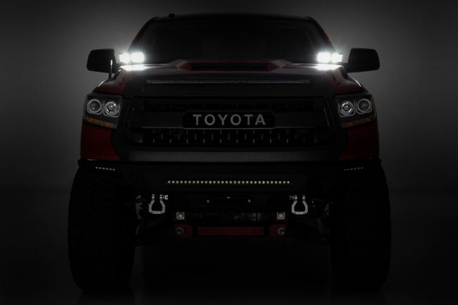 LED Light Kit | Ditch Mount | Dual 2" Black Pairs | White DRL | Toyota Tundra (14-21)