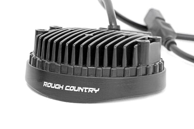 Rough Country 4 Inch Chrome Series LED Light | Round | Pair - The Suspension Specialists