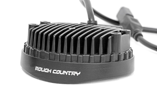 Rough Country 4 Inch Chrome Series LED Light | Round | Pair - The Suspension Specialists