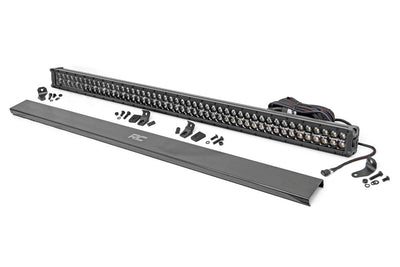 Rough Country 50 Inch Black Series LED Light Bar | Dual Row | Amber DRL - The Suspension Specialists