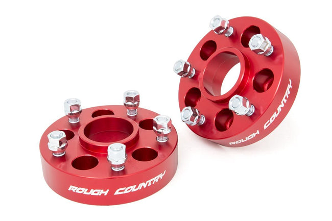 1.5 Inch Wheel Adapters | 5x4.5 to 5x5 | Red | Jeep Comanche MJ/Wrangler TJ/Wrangler Unlimited
