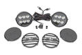 Rough Country Black Series Halo LED Light Pair | White/Amber DRL | 6.5 Inch | Round - The Suspension Specialists