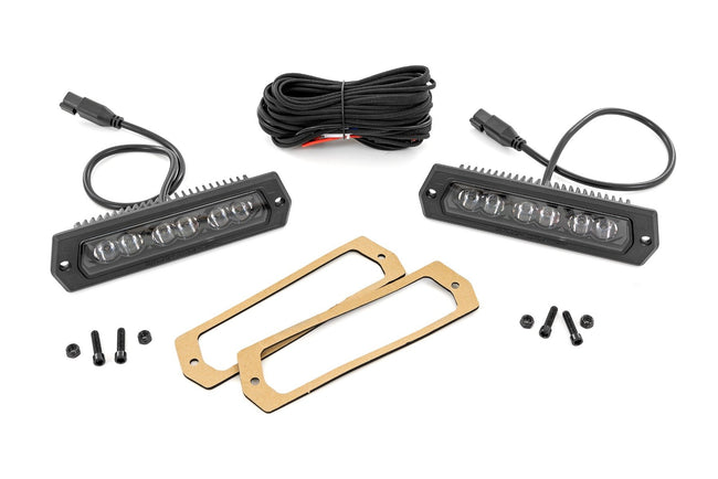 Rough Country 6 Inch Black Series LED Lights | Flush Mount | Pair - The Suspension Specialists