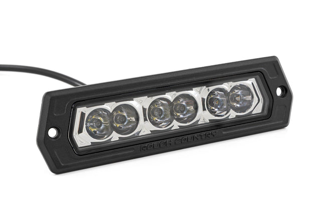 Rough Country 6 Inch Chrome Series LED Lights | Flush Mount | Pair - The Suspension Specialists