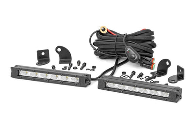 Rough Country 6 Inch Chrome Series LED Light Bar| Slim Line | Pair - The Suspension Specialists
