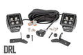 LED Light Kit | Hinge Mount | 2" Black Pair | White DRL | Jeep Gladiator JT/Wrangler JL (18-25)