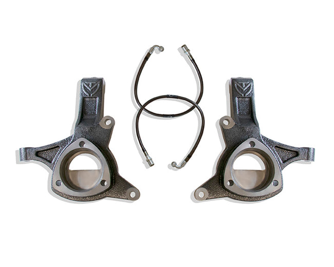 (07-16) LIFT SPINDLES W/ EXTENDED BRAKE LINES DOT COMP. - The Suspension Specialists