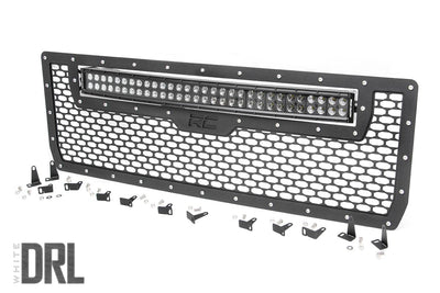 Mesh Grille | 30" Dual Row LED | Black | White DRL | GMC Sierra 1500 (14-15) - The Suspension Specialists