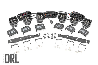 LED Light Kit | Fog Mount | Triple 2" Black Pair | White DRL | Ford Raptor (17-20) - The Suspension Specialists