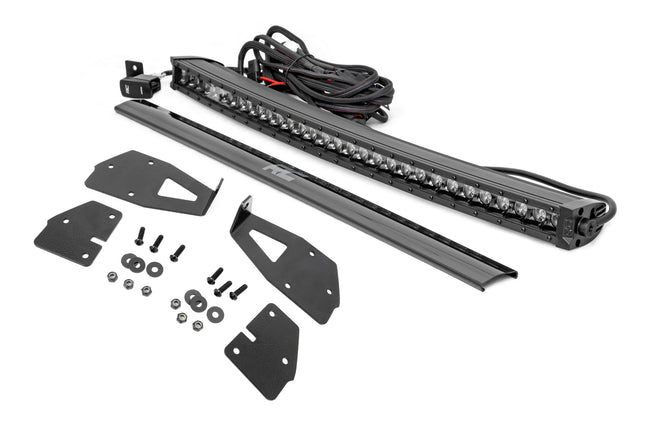 LED Light Kit | Grille Mount | 30" Black Single Row | White DRL | Ford Raptor (17-20) - The Suspension Specialists