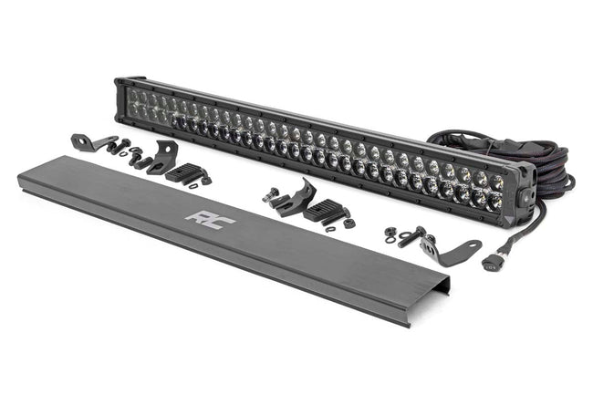 Rough Country 30 Inch Black Series LED Light Bar | Dual Row | Cool White DRL - The Suspension Specialists