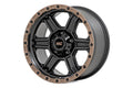 Rough Country 79 Series Wheel | One-Piece | Semi Gloss Black w/Bronze Ring | 18x9 | 5x5.5 | -12mm - The Suspension Specialists