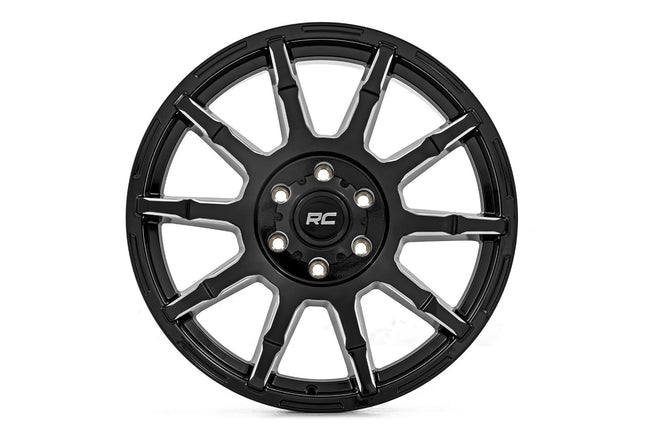 Rough Country 83 Series Wheel | One-Piece | Gloss Black | 20x9 | 8x180 | -12mm - The Suspension Specialists