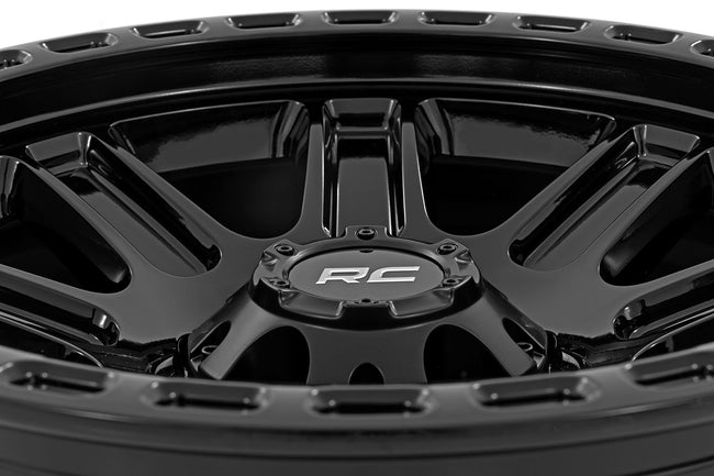 Rough Country 84 Series Wheel | Gloss Black | 17x8.5 | 6x5.5 | +0mm - The Suspension Specialists