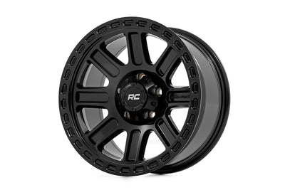 Rough Country 84 Series Wheel | Gloss Black | 17x8.5 | 5x5 | +0mm - The Suspension Specialists
