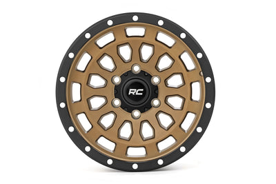 Rough Country 87 Series Wheel | Simulated Beadlock | Bronze/Black | 17x8.5 | 6x5.5 | +0mm - The Suspension Specialists