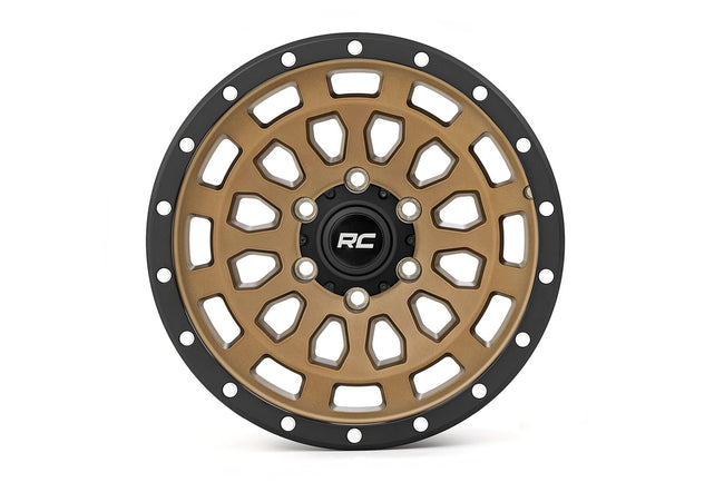 Rough Country 87 Series Wheel | Simulated Beadlock | Bronze/Black | 17x8.5 | 6x5.5 | +0mm - The Suspension Specialists