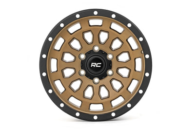 Rough Country 87 Series Wheel | Simulated Beadlock | Bronze/Black | 17x8.5 | 5x5 | +0mm - The Suspension Specialists