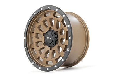 Rough Country 87 Series Wheel | Simulated Beadlock | Bronze/Black | 17x8.5 | 6x5.5 |+25mm - The Suspension Specialists
