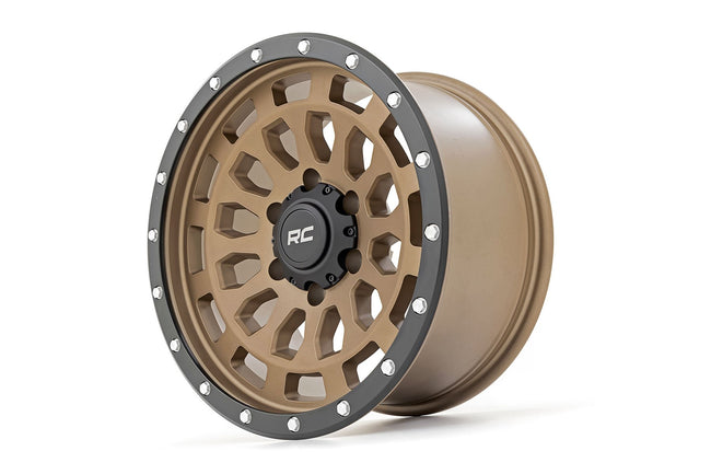 Rough Country 87 Series Wheel | Simulated Beadlock | Bronze/Black | 17x8.5 | 5x5 | +0mm - The Suspension Specialists