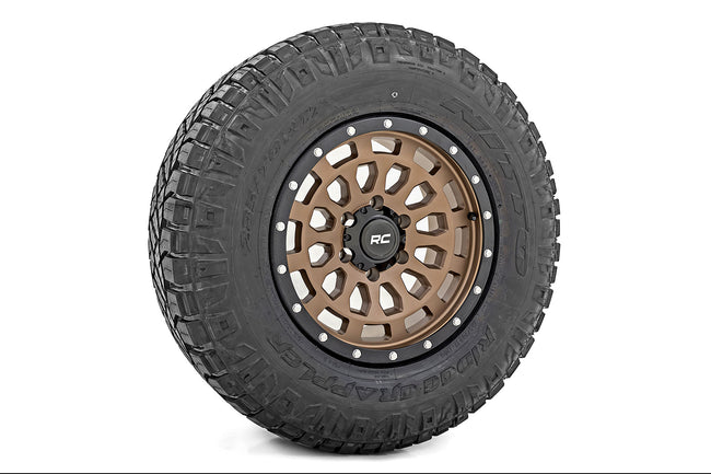 Rough Country 87 Series Wheel | Simulated Beadlock | Bronze/Black | 17x8.5 | 6x5.5 | +0mm - The Suspension Specialists