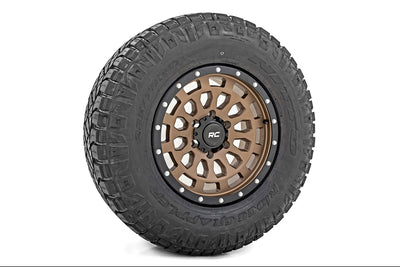 Rough Country 87 Series Wheel | Simulated Beadlock | Bronze/Black | 17x8.5 | 5x5 | +0mm - The Suspension Specialists