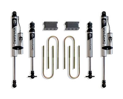 2.5" BLKS / 4.125"X16.5" U-BOLTS, VULCAN IFP FRONT & RESI REAR - The Suspension Specialists