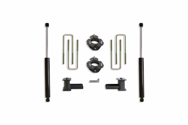 2.5" STRUT SPACERS, 4" BLOCKS/U-BOLT, (2) MAXTRAC SHOCKS - The Suspension Specialists