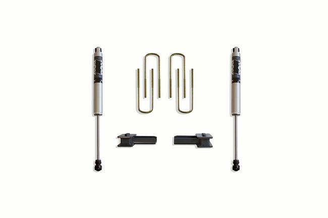 2" BLOCKS / U-BOLTS, (2) REAR FOX SHOCKS - The Suspension Specialists
