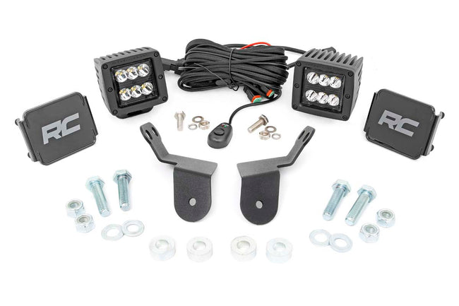 LED Light Kit | Cage Mount | 2" Black Pair | Honda Pioneer 1000 - The Suspension Specialists