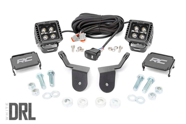 LED Light Kit | Cage Mount | 2" Black Pair | White DRL | Honda Pioneer 1000/Pioneer 1000-6 - The Suspension Specialists
