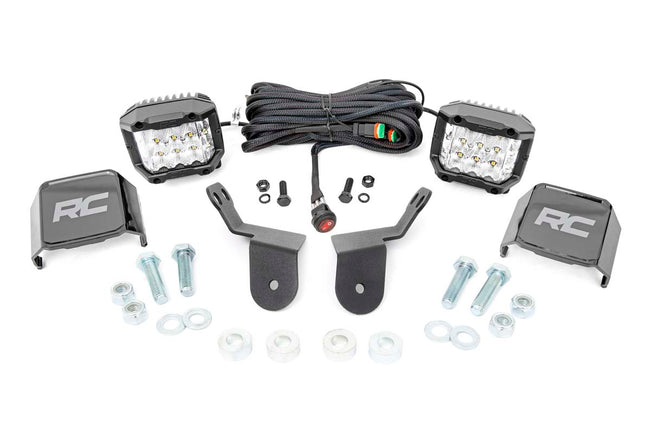LED Light Kit | Cage Mount | 2" Chrome Pair | Wide Angle | Honda Pioneer 1000 - The Suspension Specialists