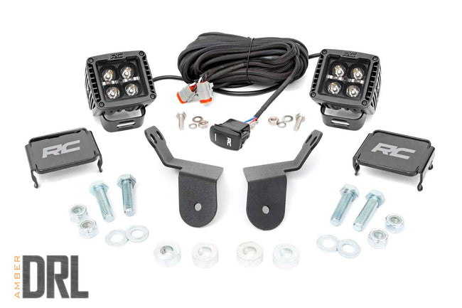 LED Light Kit | Cage Mount | 2" Black Pair | Amber DRL | Honda Pioneer 1000/Pioneer 1000-6 - The Suspension Specialists