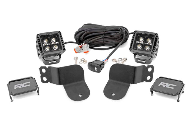 LED Light Kit | Cage Mount | 2" Black Pair | Amber DRL | Polaris General XP 4 1000 - The Suspension Specialists