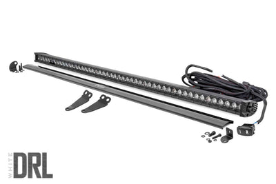 LED Light Kit | Lower Windshield | 50" Black Single Row | White DRL | Polaris General XP 4 1000 - The Suspension Specialists