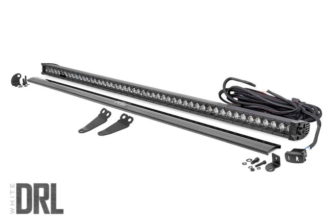 LED Light Kit | Lower Windshield | 50" Black Single Row | White DRL | Polaris General XP 4 1000 - The Suspension Specialists