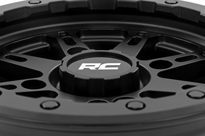Rough Country 94 Series Wheel | UTV | Matte Black | 14x7 | 4x156 | +10mm - The Suspension Specialists