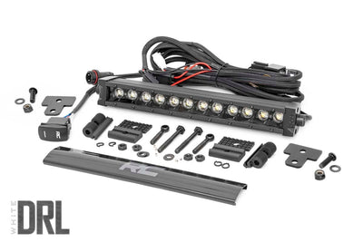 LED Light | Bumper Mount | 12" Black Single Row | White DRL | Can-Am Defender HD 8/HD 9/HD 10 - The Suspension Specialists
