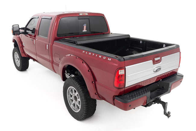 Hard Tri-Fold Flip Up Bed Cover | 6'10" Bed | Ford F-250/F-350 Super Duty (99-16) - The Suspension Specialists