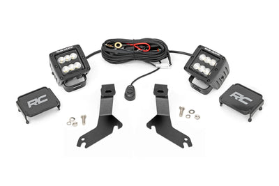 LED Light Kit | Ditch Mount | 2" Black Pair | Flood | Chevy Silverado 1500 (99-06)/Tahoe (00-06)