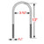 3 1/2" Diameter Axle 13" Long Round Zinc Coated U-bolts Kit Set of 4