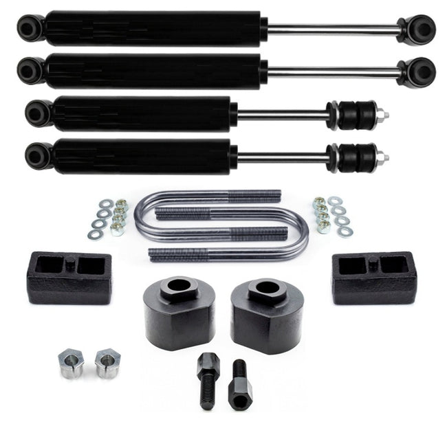 2.5" Front 1.5" Rear Lift Kit w/ Shocks For 1999-2010 Ford F250 F350 2WD - The Suspension Specialists
