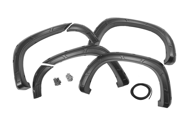 Rough Country Fender Flares | Defender | GCN Victory Red | Chevy Silverado 1500 2WD/4WD (2019-2026 & Refresh)