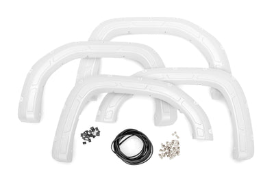 Rough Country Fender Flares | Defender | GAZ Summit White | GMC Sierra 1500 2WD/4WD (2019-2025 & Classic) - The Suspension Specialists