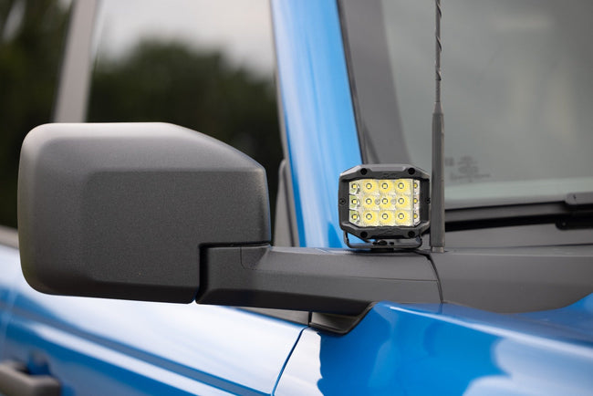 LED Light Kit | Ditch Mount | 2" Black Pair | Amber DRL | Ford Bronco (21-25) - The Suspension Specialists