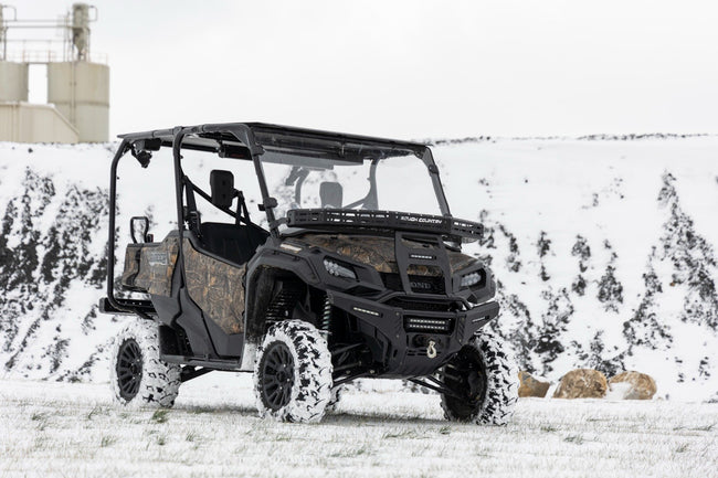 Front Cargo Rack |Black Series LED | 6" Light | Slim Line | Honda Pioneer 1000 - The Suspension Specialists