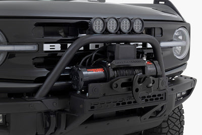 Safari Bar | 3.5" Round LED (Quad) | Black | Amber DRL | OE Modular Steel | Ford Bronco (21-25) - The Suspension Specialists